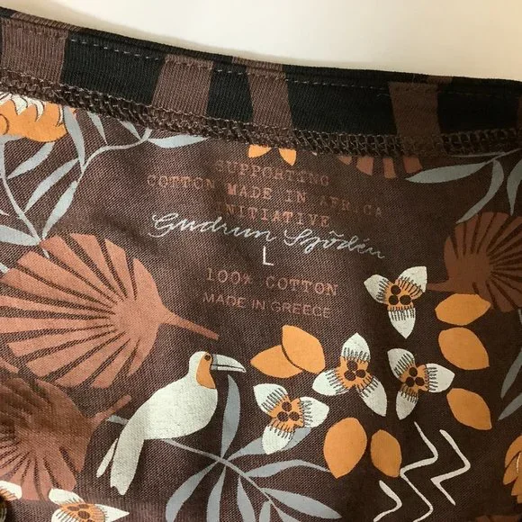 Gudrun Sjoden Brown & Black Wavy Stripe Long Sleeve Dress - Picture 7 of 7